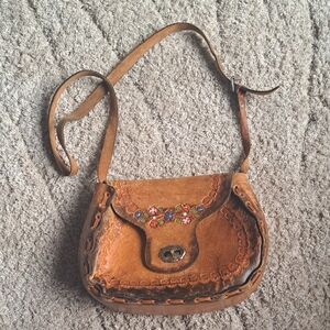 Tan Leather Crossbody Bag